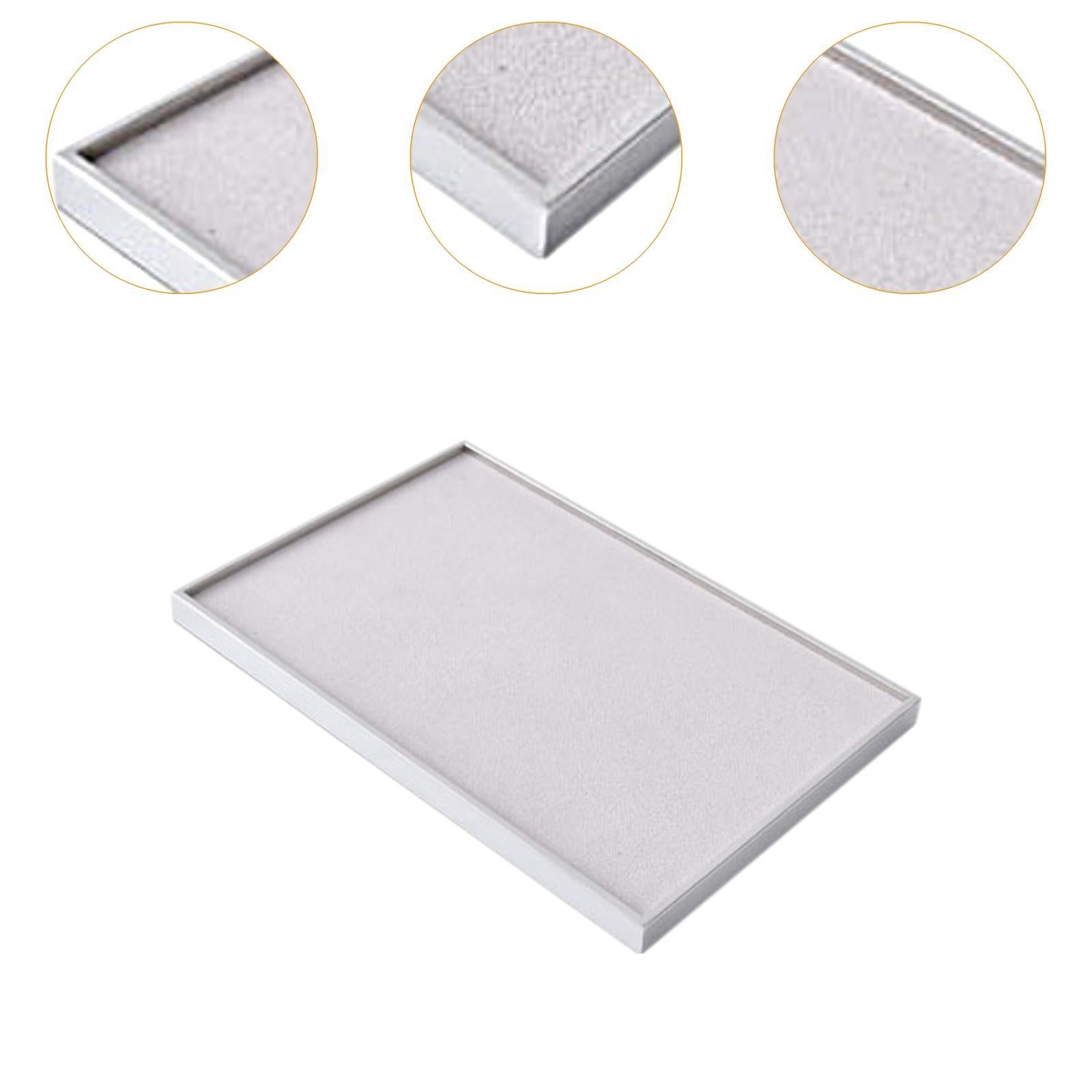 Velvet Jewelry Tray Necklace Bracelet Rings Showcase for Pendant Drawer Home Gray