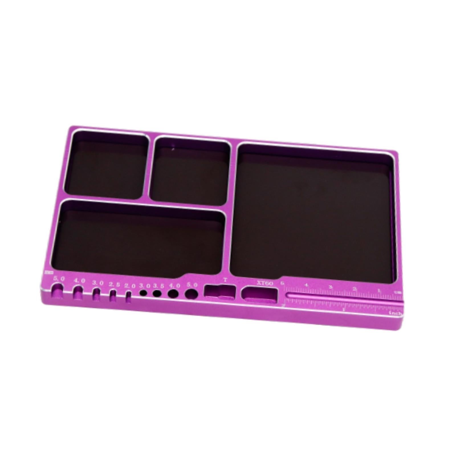 Screw Organizer Storage Tray 1/8/10/12/18 RC Model for Compartments Purple