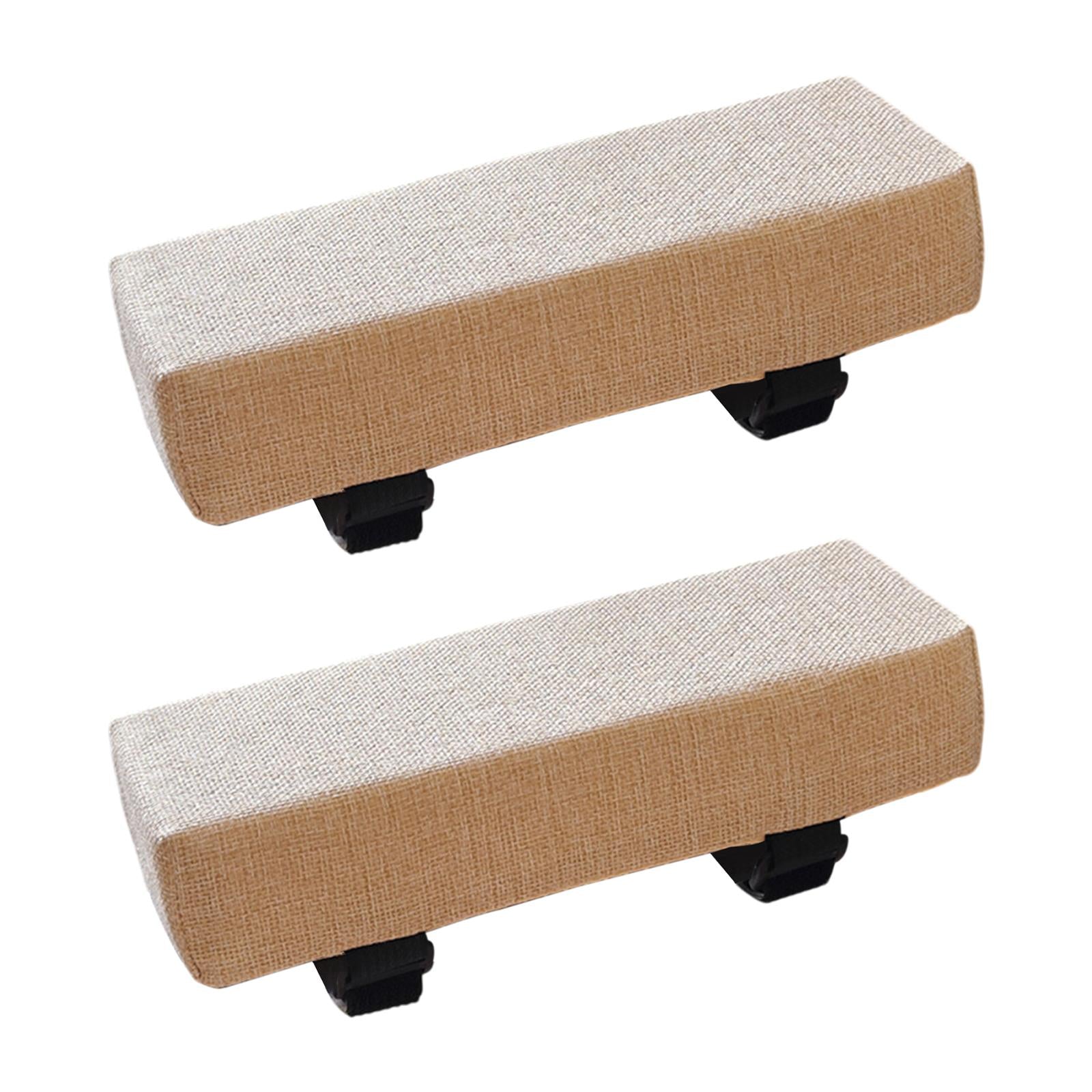 2x Sponge Armrest Cushion Removable Sponge Arm Pad for Computer Gaming Chair Beige