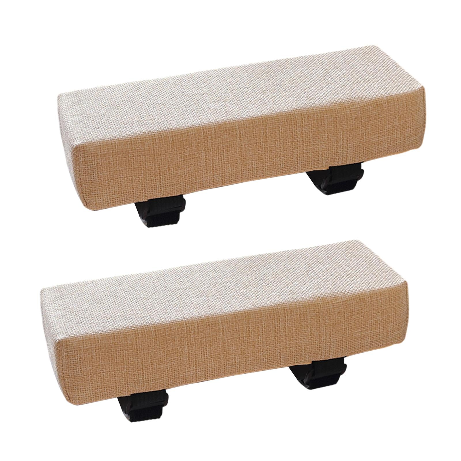2x Sponge Armrest Cushion Removable Sponge Arm Pad for Computer Gaming Chair Beige