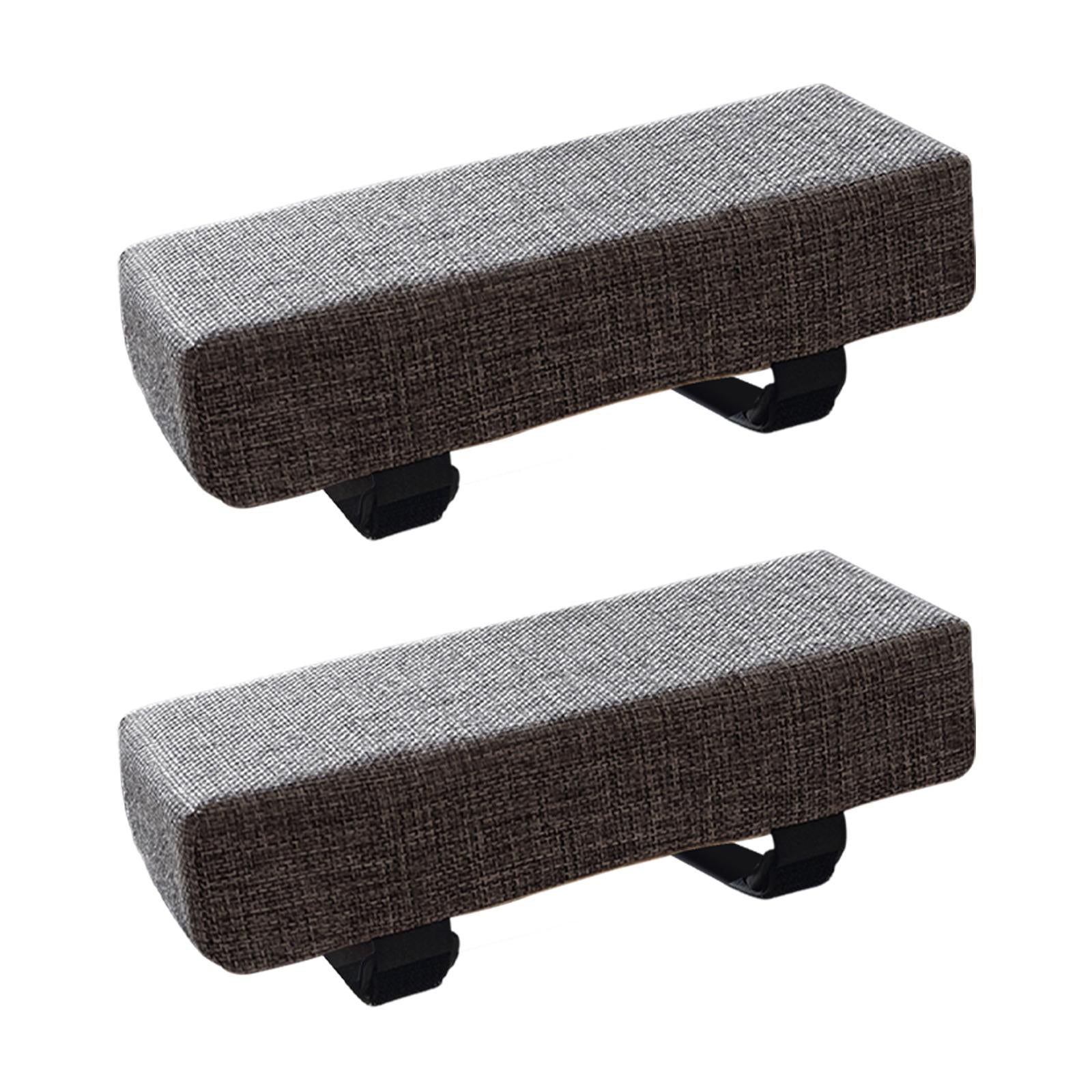 2x Sponge Armrest Cushion Removable Sponge Arm Pad for Computer Gaming Chair Dark Grey