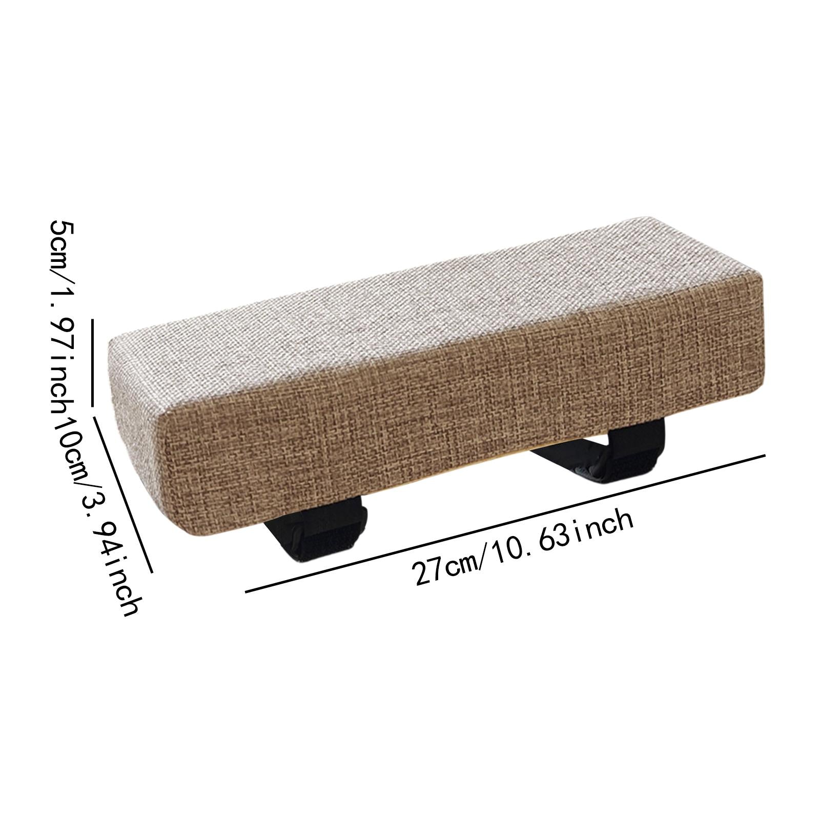2x Sponge Armrest Cushion Removable Sponge Arm Pad for Computer Gaming Chair Beige Coffee