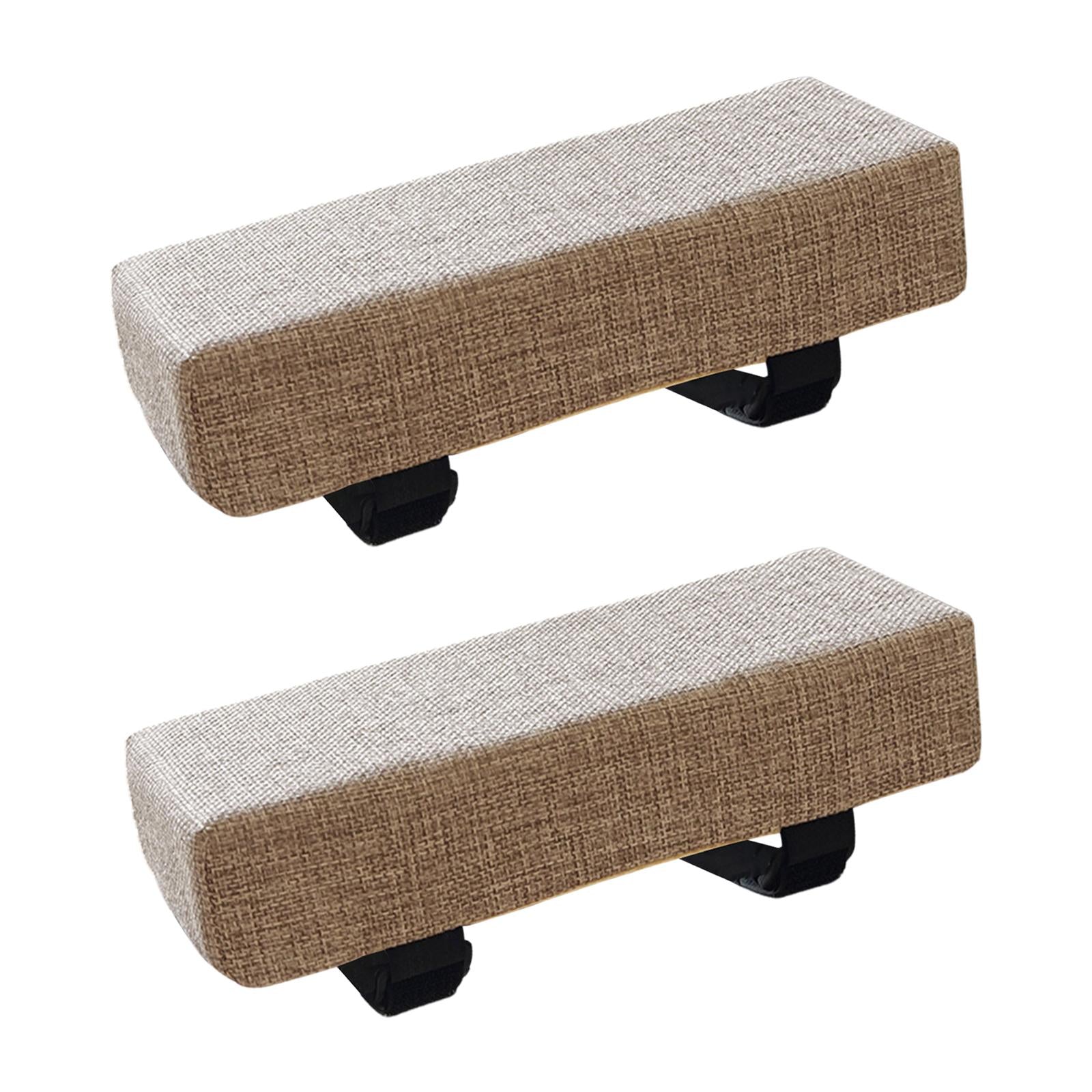 2x Sponge Armrest Cushion Removable Sponge Arm Pad for Computer Gaming Chair Beige Coffee