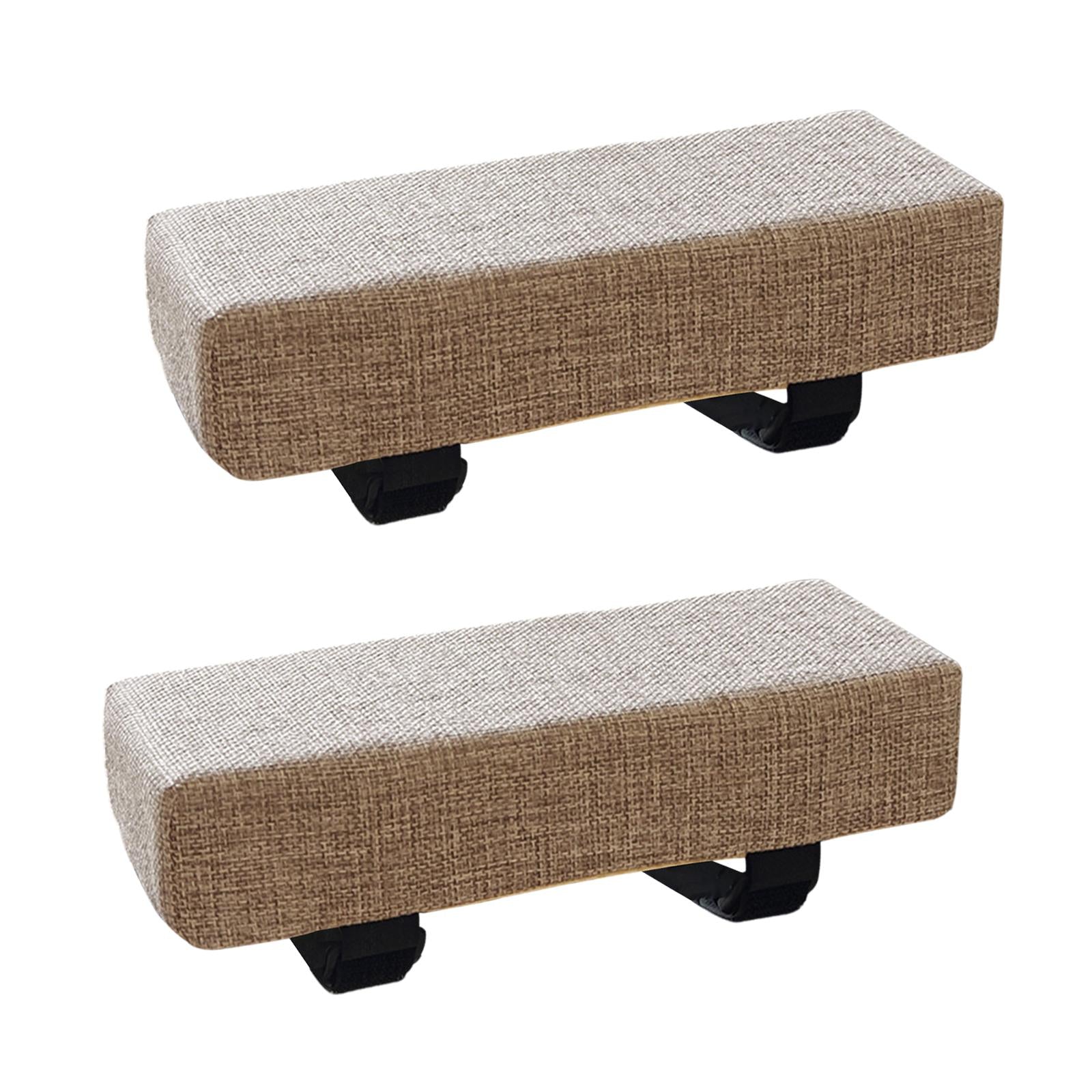 2x Sponge Armrest Cushion Removable Sponge Arm Pad for Computer Gaming Chair Beige Coffee