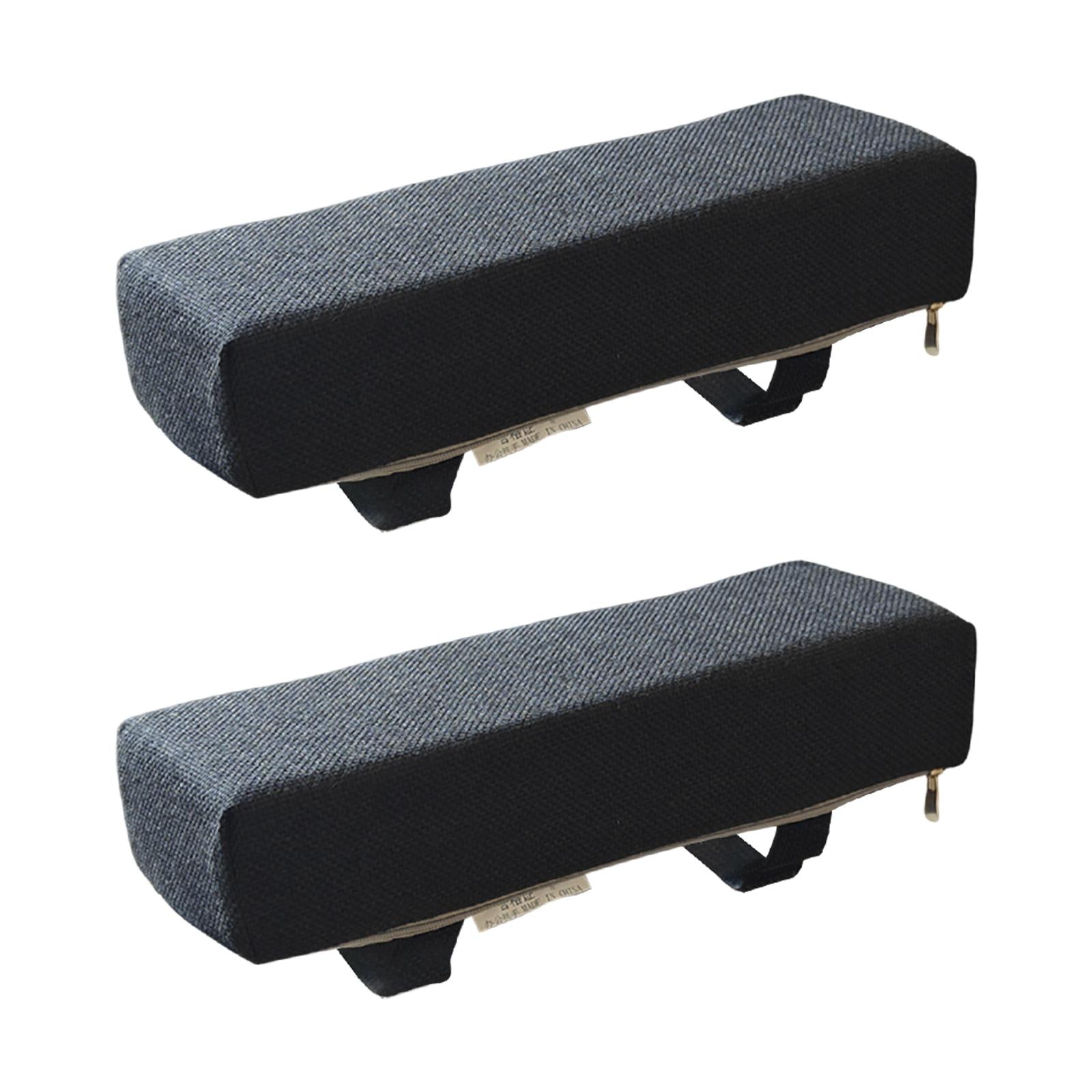 2x Sponge Armrest Cushion Removable Sponge Arm Pad for Computer Gaming Chair Black