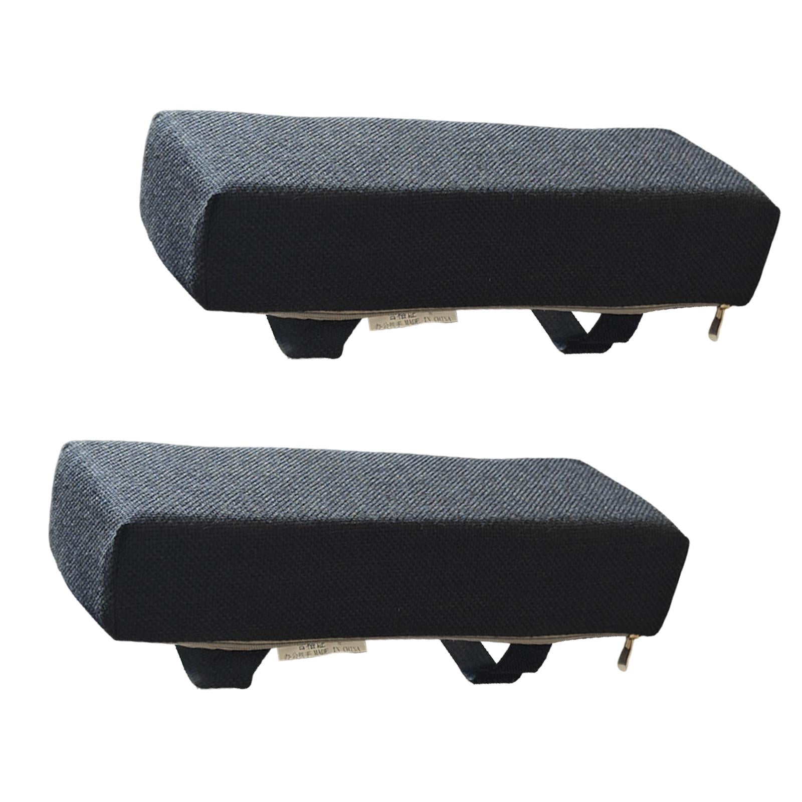 2x Sponge Armrest Cushion Removable Sponge Arm Pad for Computer Gaming Chair Black
