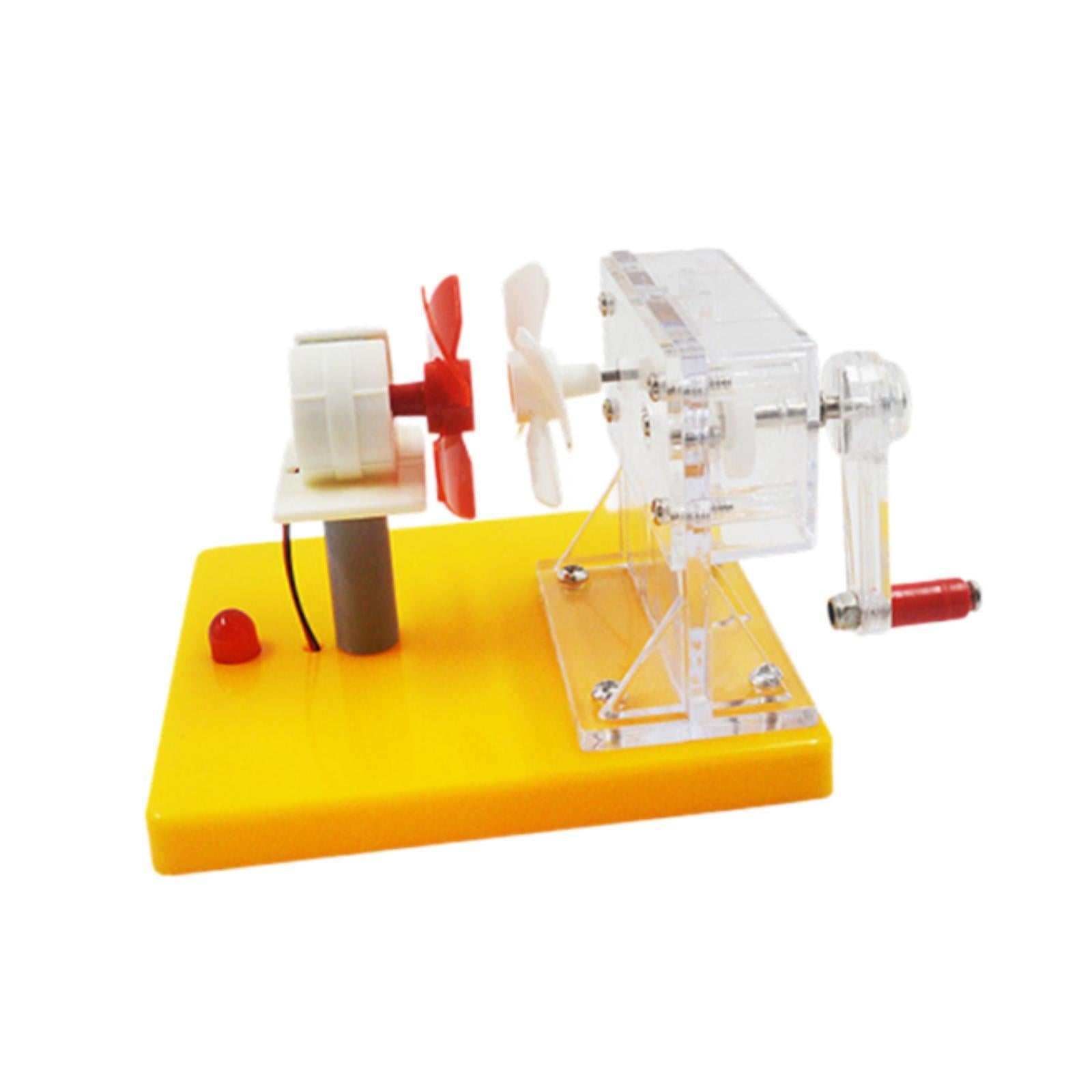 Hand Cranked Power Generator Wind Energy Conversion for Lab School Classroom 12cmx11cmx8.2cm