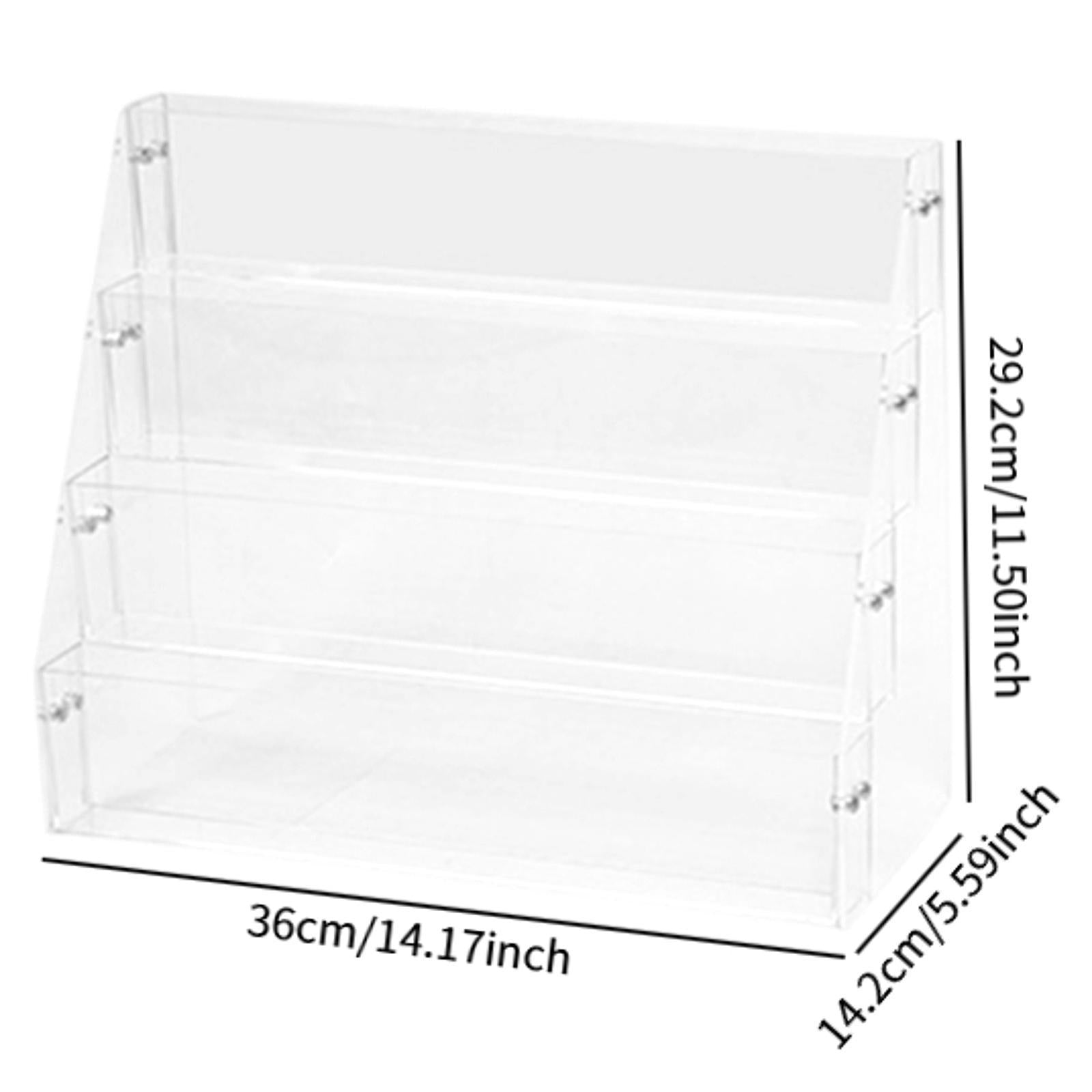 Acrylic Risers Display Versatile Cupcake Stand for Badges Mini Dolls Perfume 4 Tier