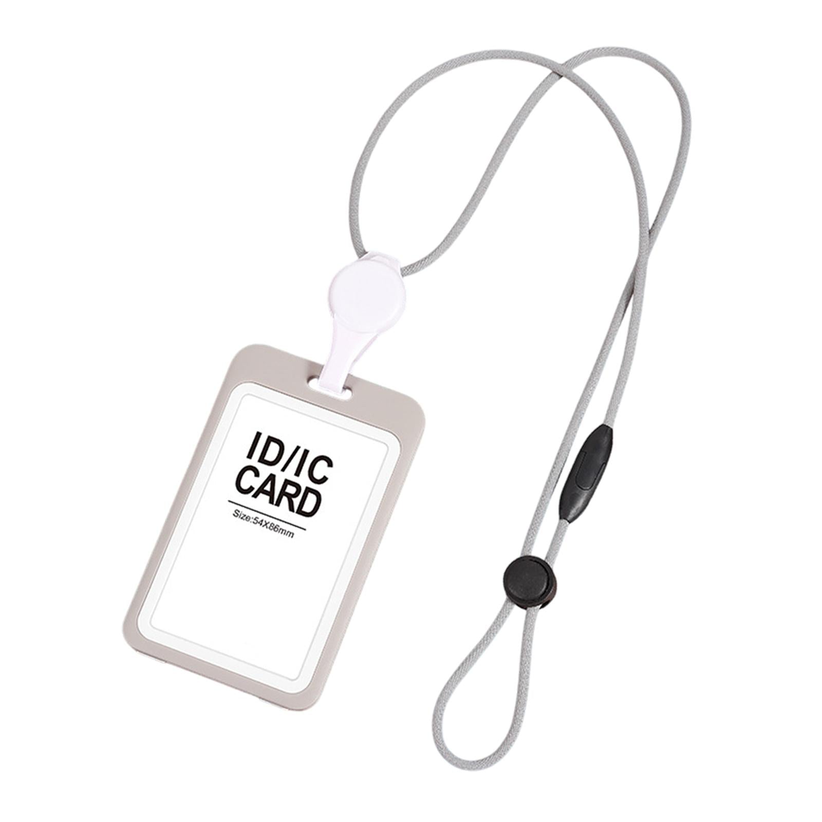 Badge Holder Business Supplies Protector Cover Case for Office School Doctor Grey