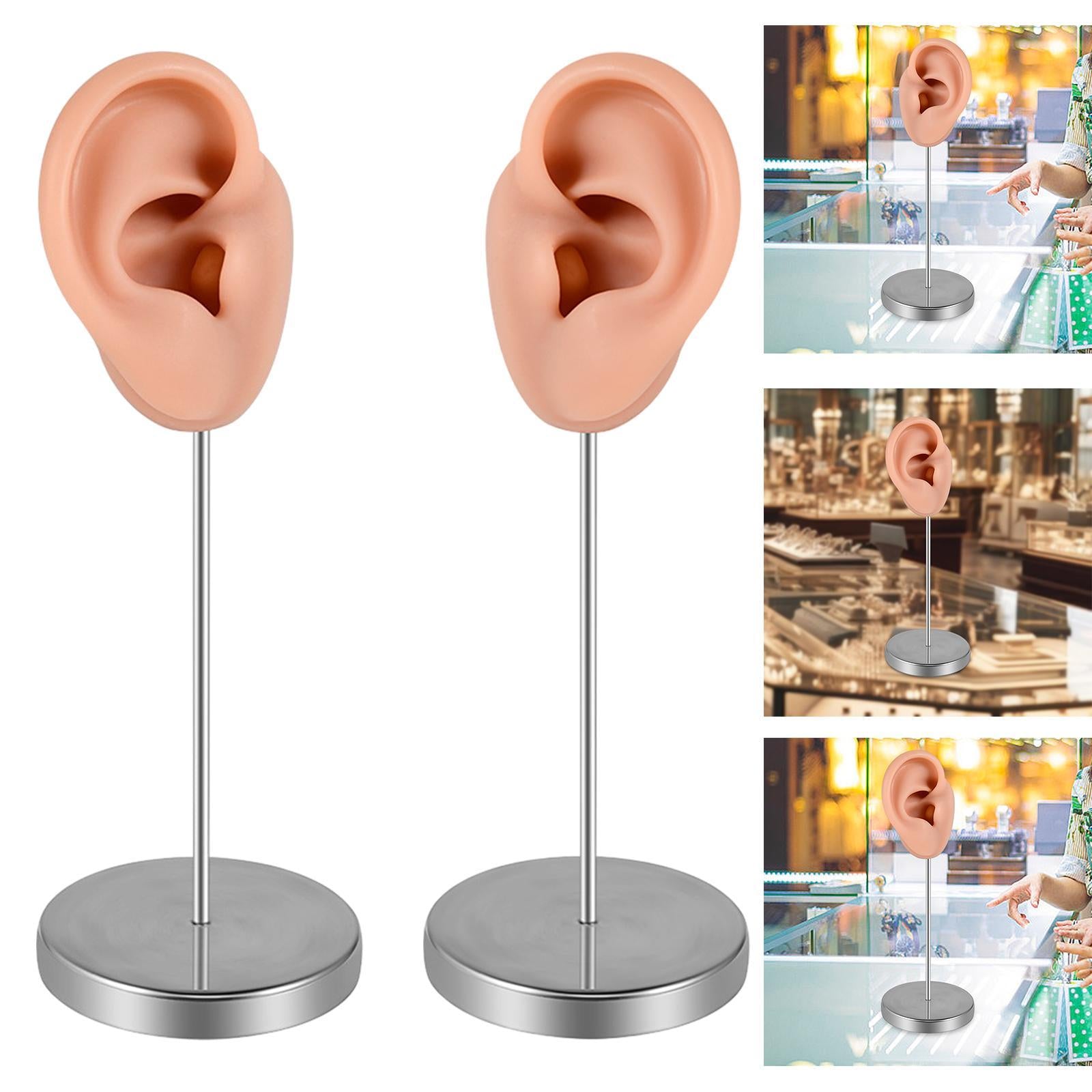 Silicone Ear Model Earring Display Stand Holder for Shows Girls Women Photos Left