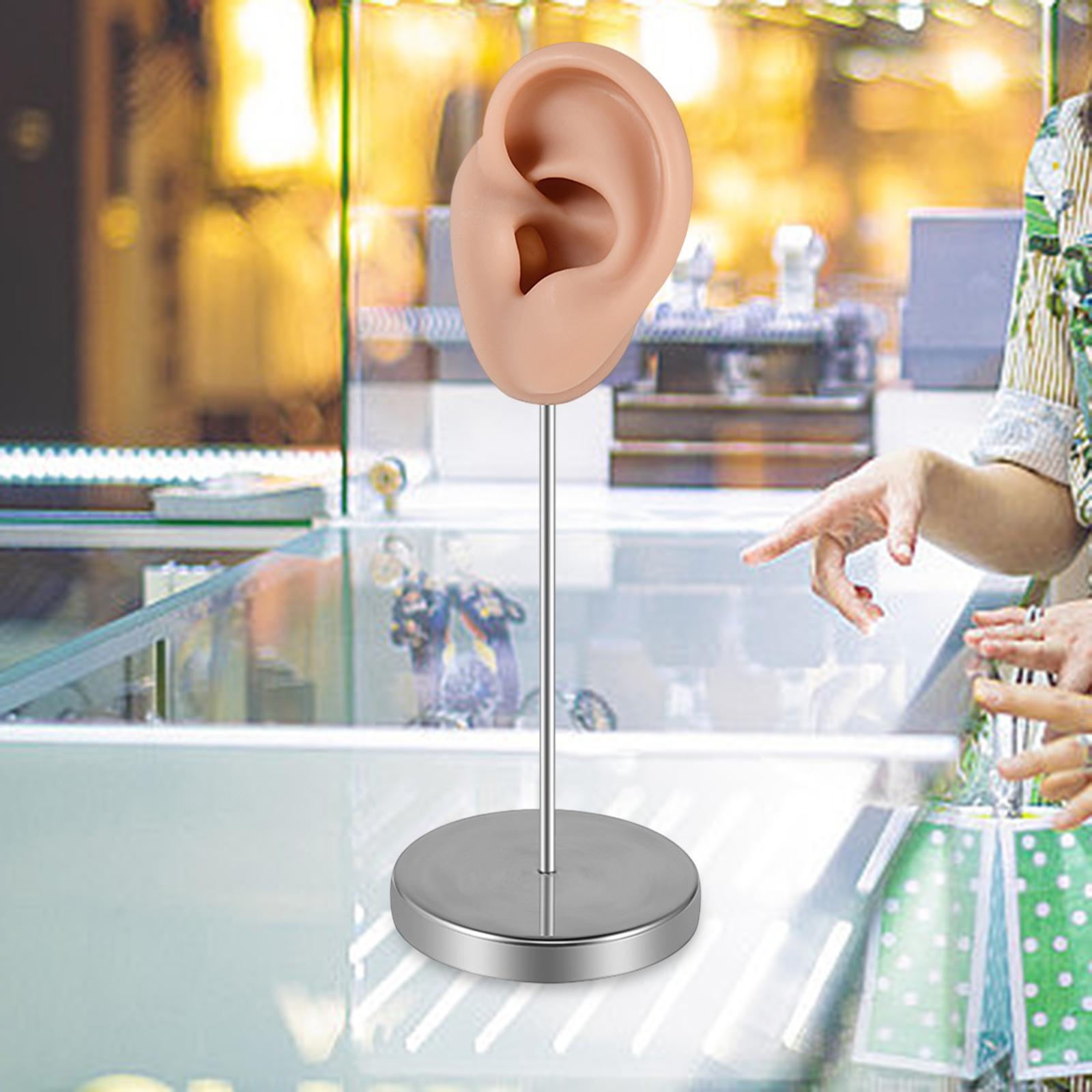 Silicone Ear Model Earring Display Stand Holder for Shows Girls Women Photos Left
