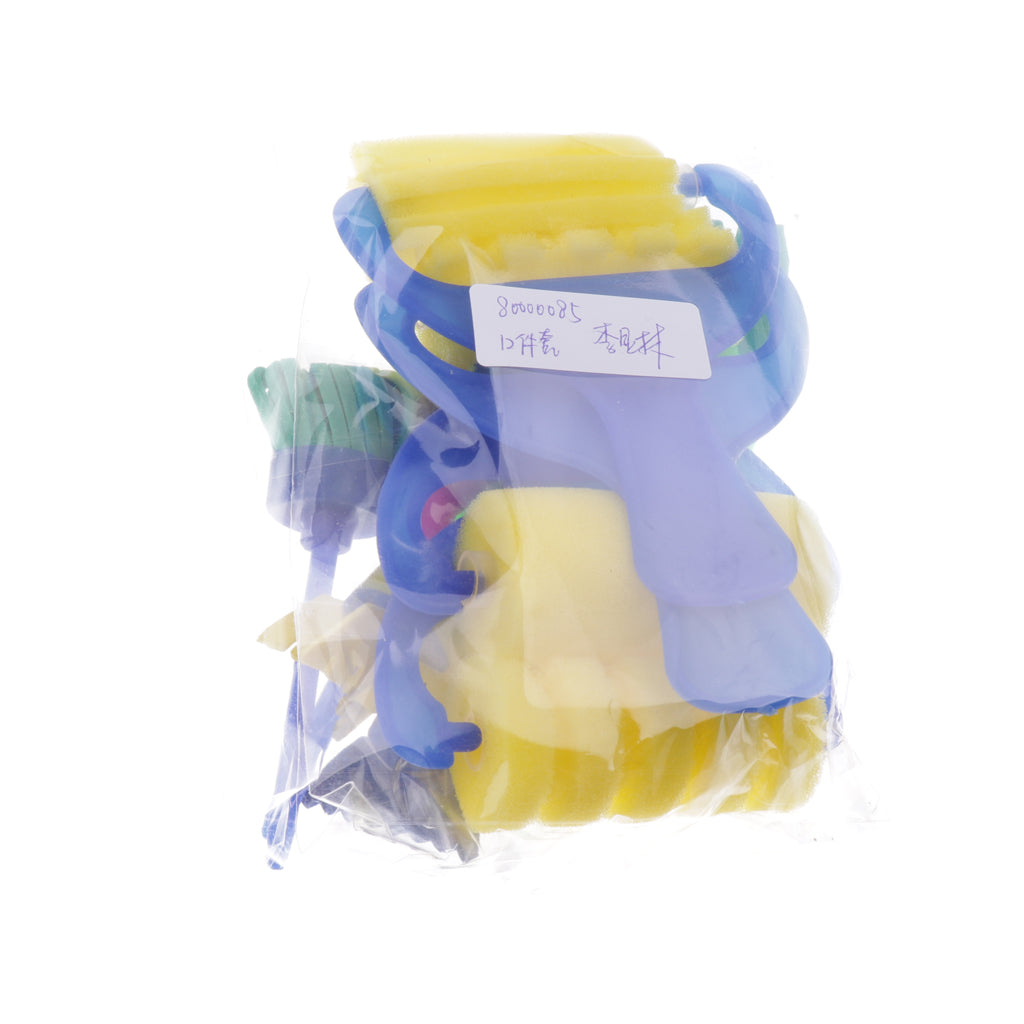 New Kids DIY Painting Tools 12PCS Flower Stamp Sponge Brush Set Art Supplies Tool