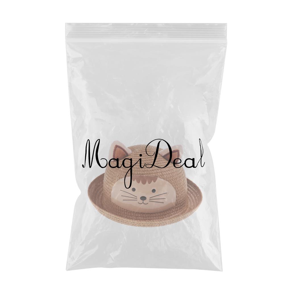 Baby Girls Kids Boys Children Cap Summer Beach Sun Straw Hat Headwear Brown