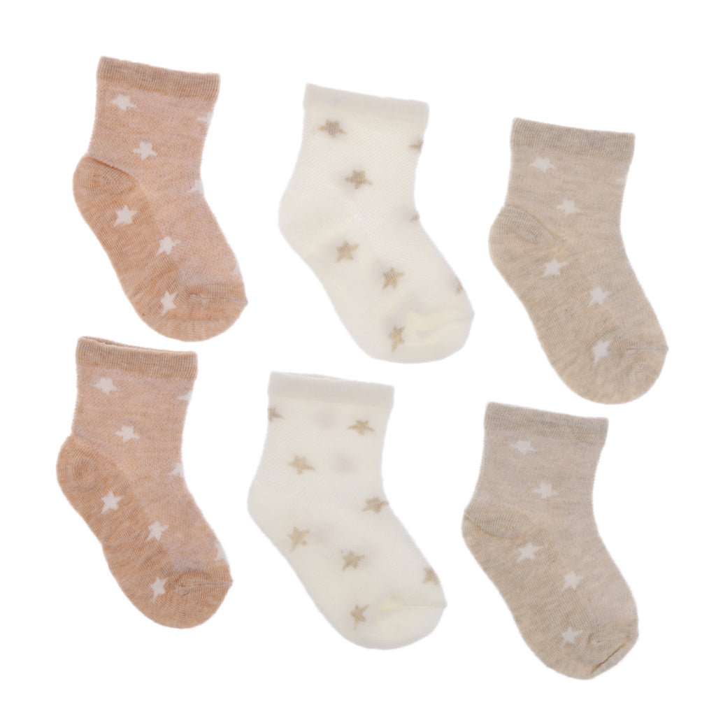 3 Pairs Summer Baby Girls Boys Socks Newborn Cotton Casual Socks 0-1T Star