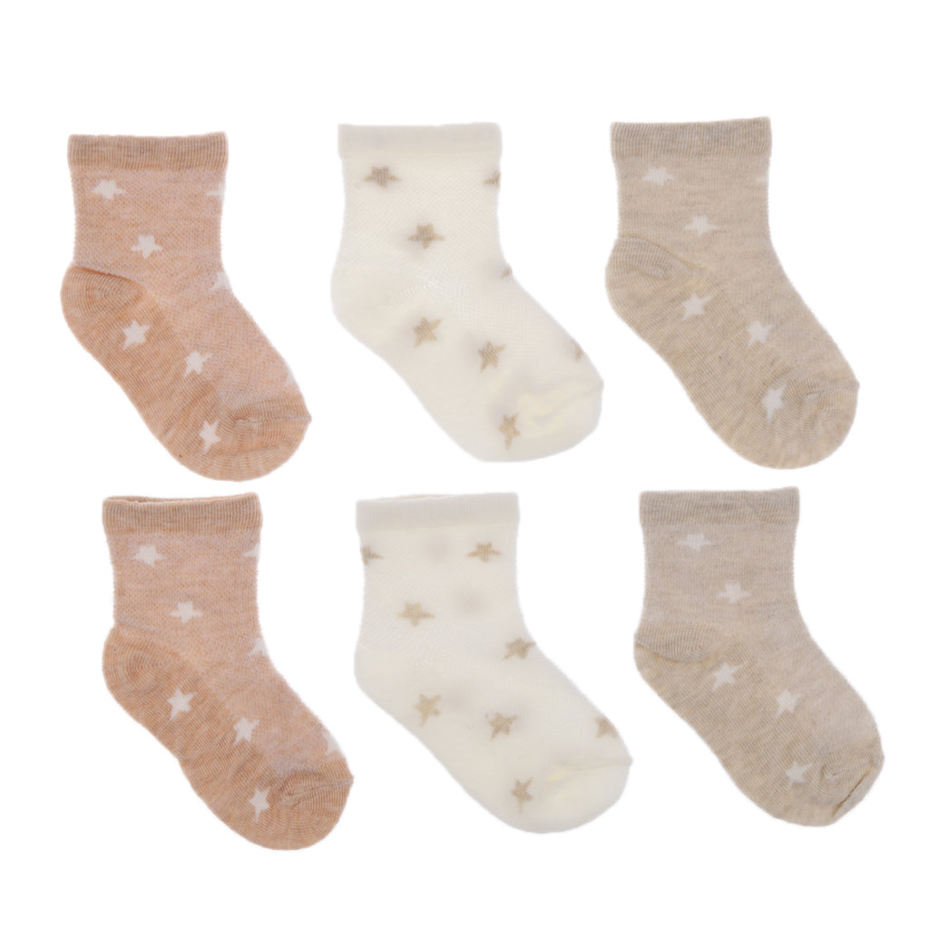 3 Pairs Summer Baby Girls Boys Socks Newborn Cotton Casual Socks 0-1T Star