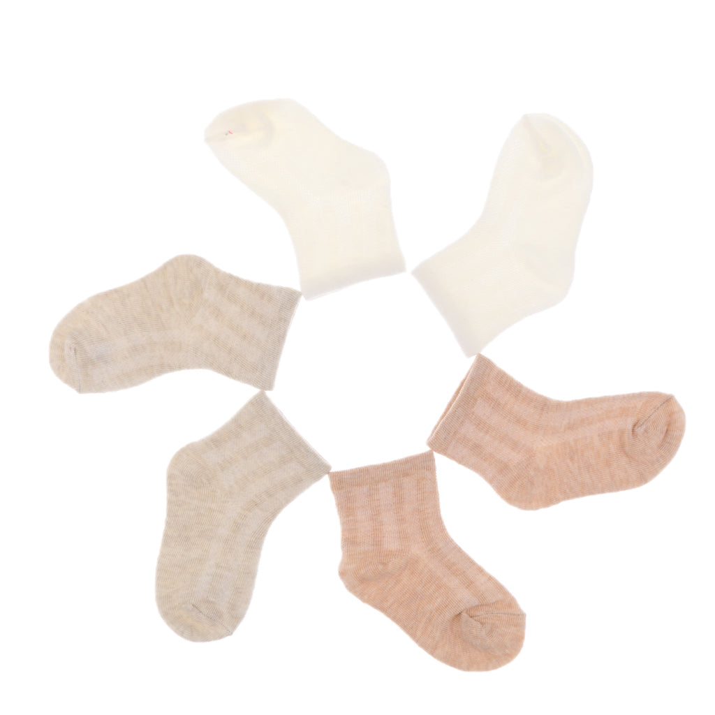 3 Pairs Summer Baby Girls Boys Socks Newborn Cotton Casual Socks 1-3T Plain