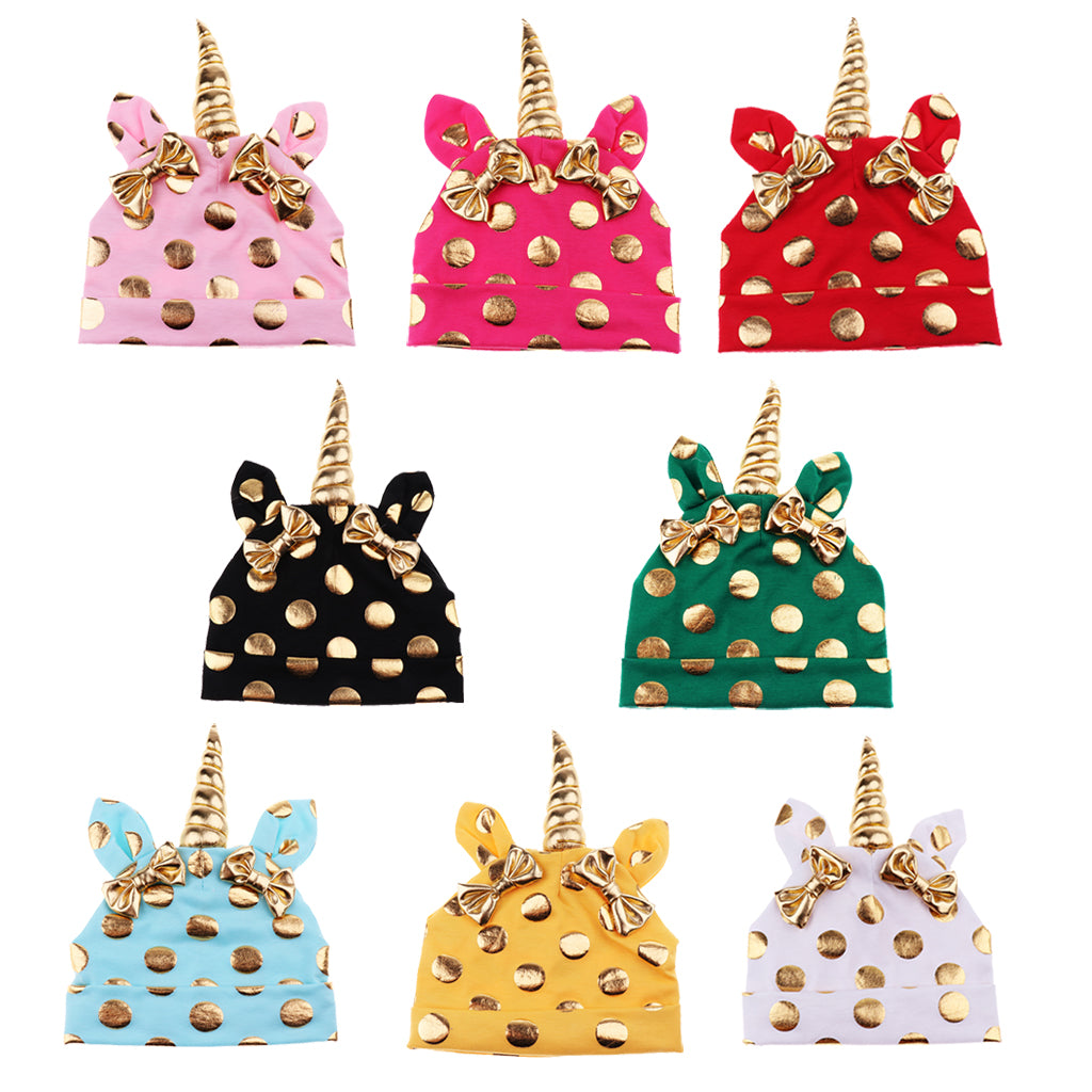 Baby Kids Summer Warm Unicorn Beanie Hat caps White