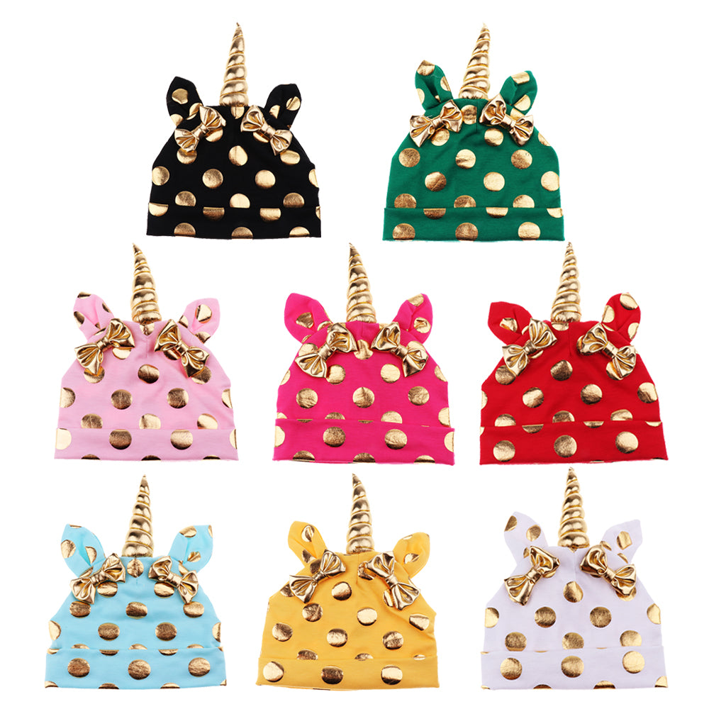 Baby Kids Summer Warm Unicorn Beanie Hat caps White