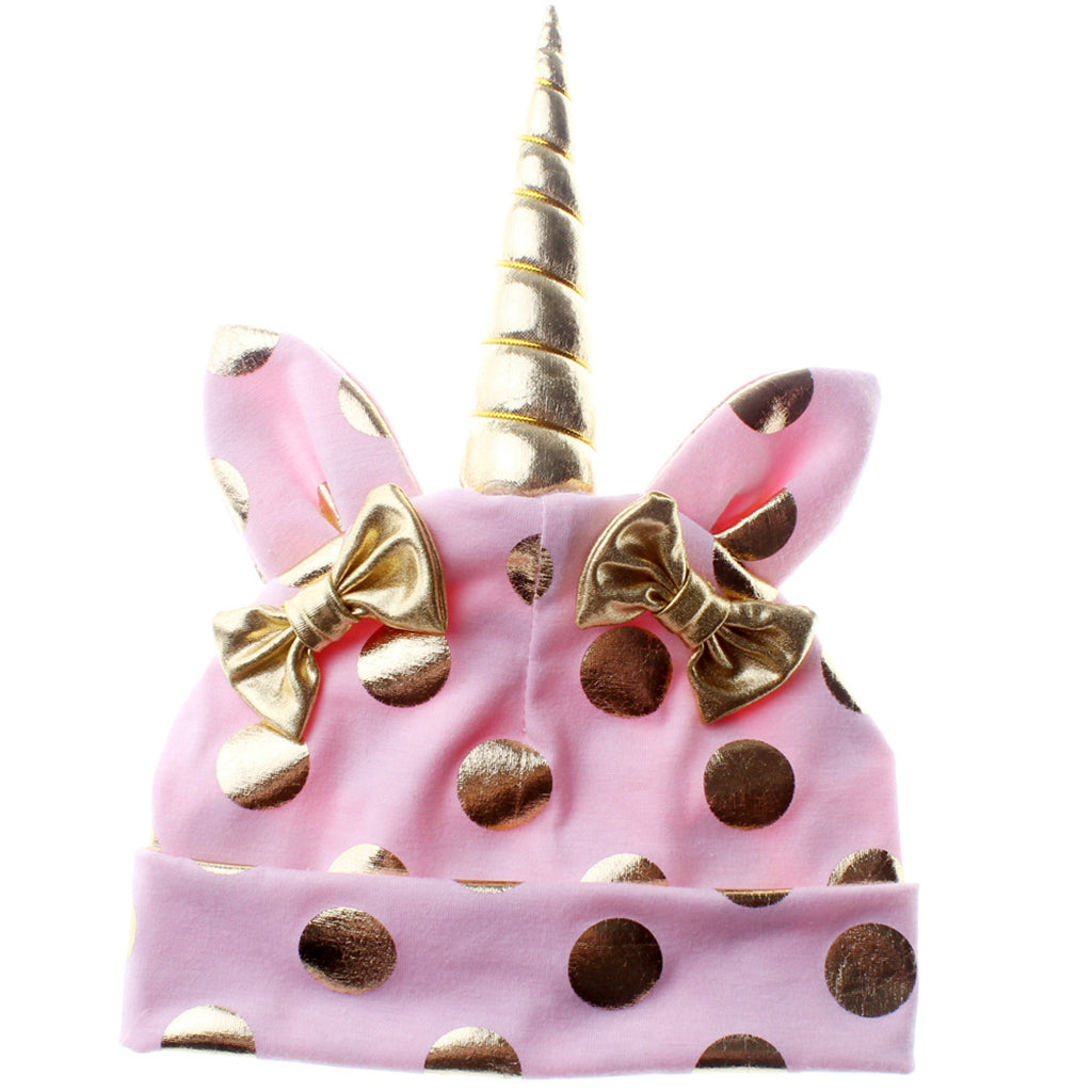 Baby Kids Summer Warm Unicorn Beanie Hat caps Pink