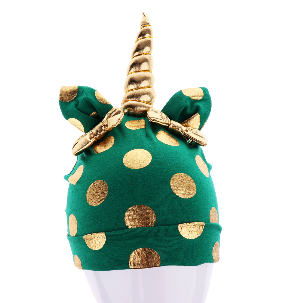 Baby Kids Summer Warm Unicorn Beanie Hat caps Green