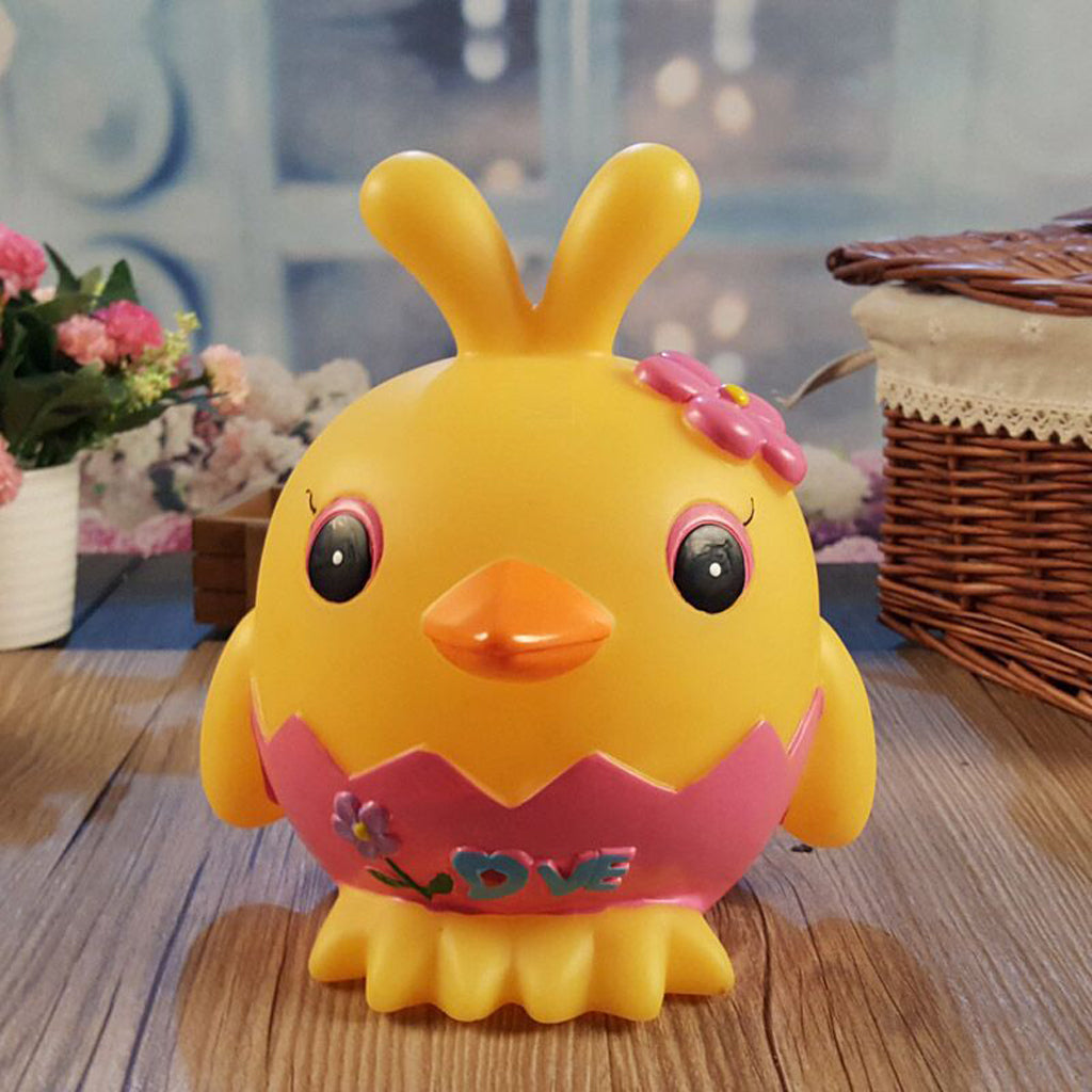 Cute Cartoon Piggy Bank Money box Saving Penny Box Yellow