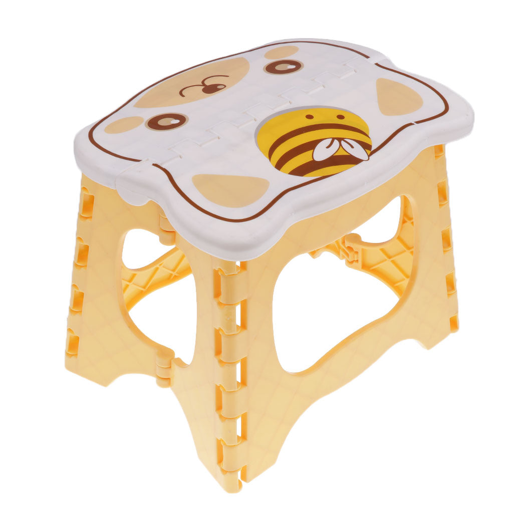 Kids Children Chair Step Stool Chair Portable Bench Folding Chair Yellow