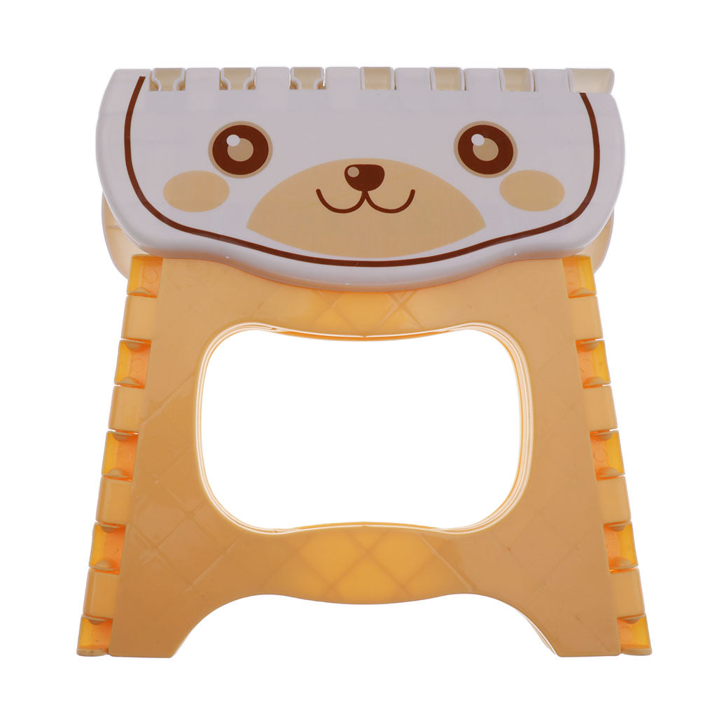 Kids Children Chair Step Stool Chair Portable Bench Folding Chair Yellow