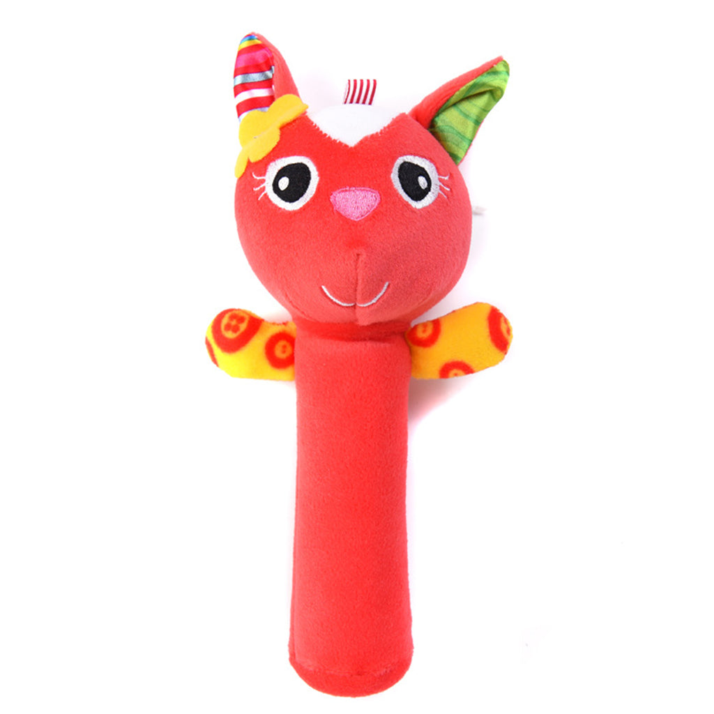 Animal Handbells plush Squeeze Rattle Cute Newborn Baby Toy