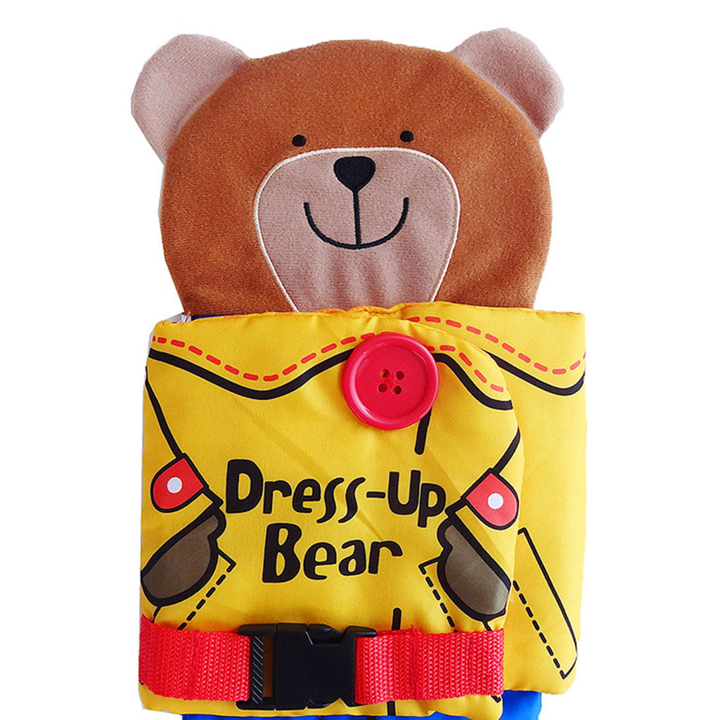 Baby Educational Intelligence Development Soft Cloth Cognize Book Toy Bear wear clothes