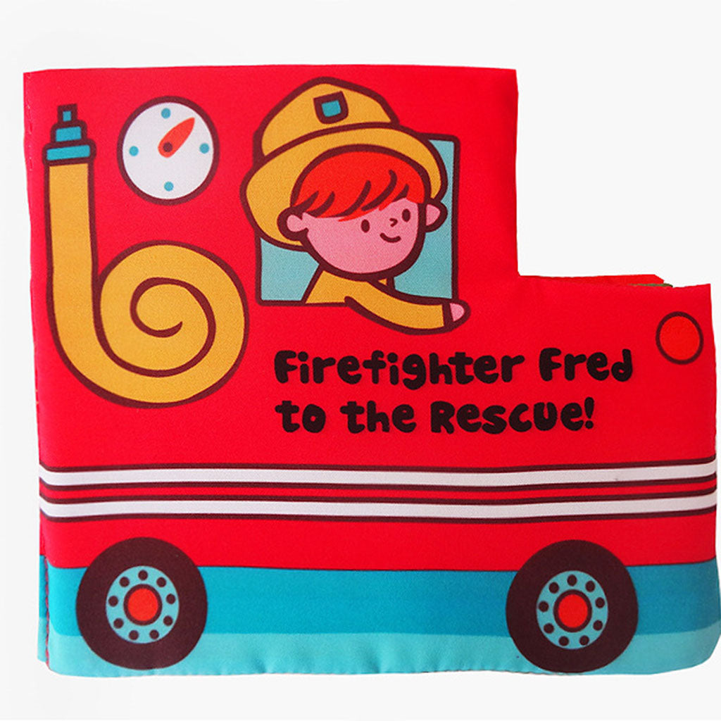 Baby Educational Intelligence Development Soft Cloth Cognize Book Toy Fire engine
