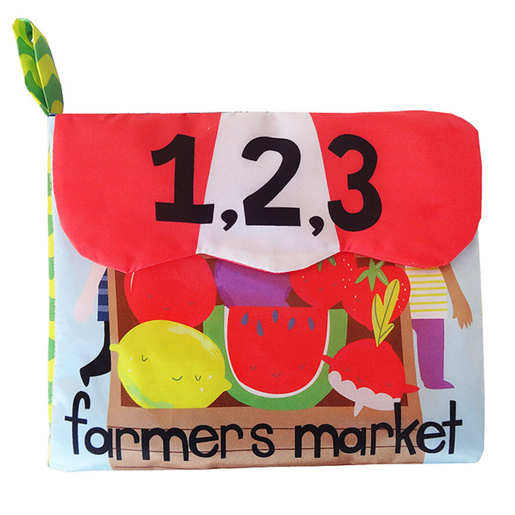 Baby Educational Intelligence Development Soft Cloth Cognize Book Toy Animal+Number