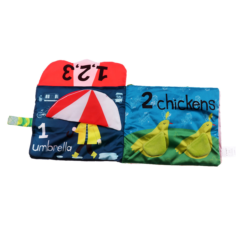 Baby Educational Intelligence Development Soft Cloth Cognize Book Toy Animal+Number