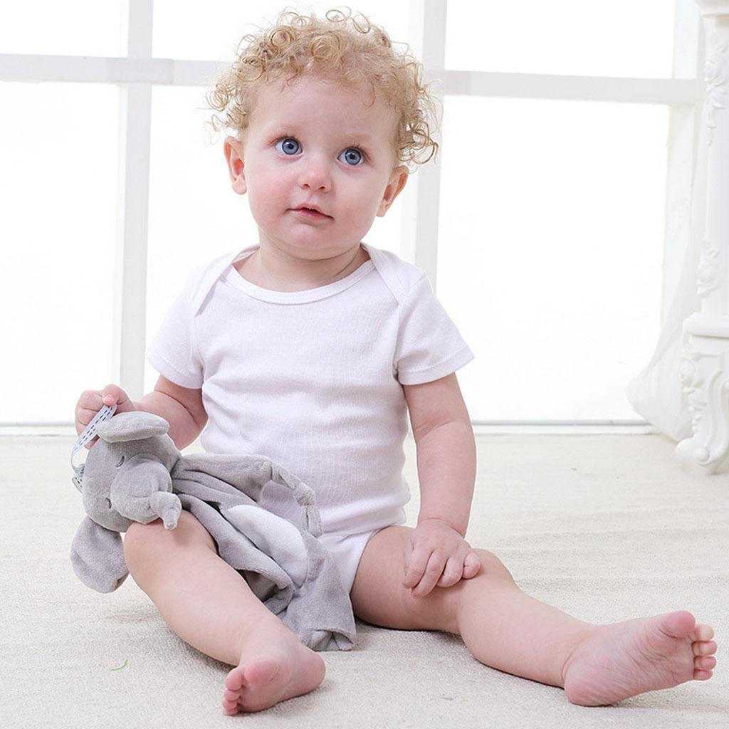 Soft Stuffed Animal Plush Blanket Baby Security Blankie Style 1-Elephant