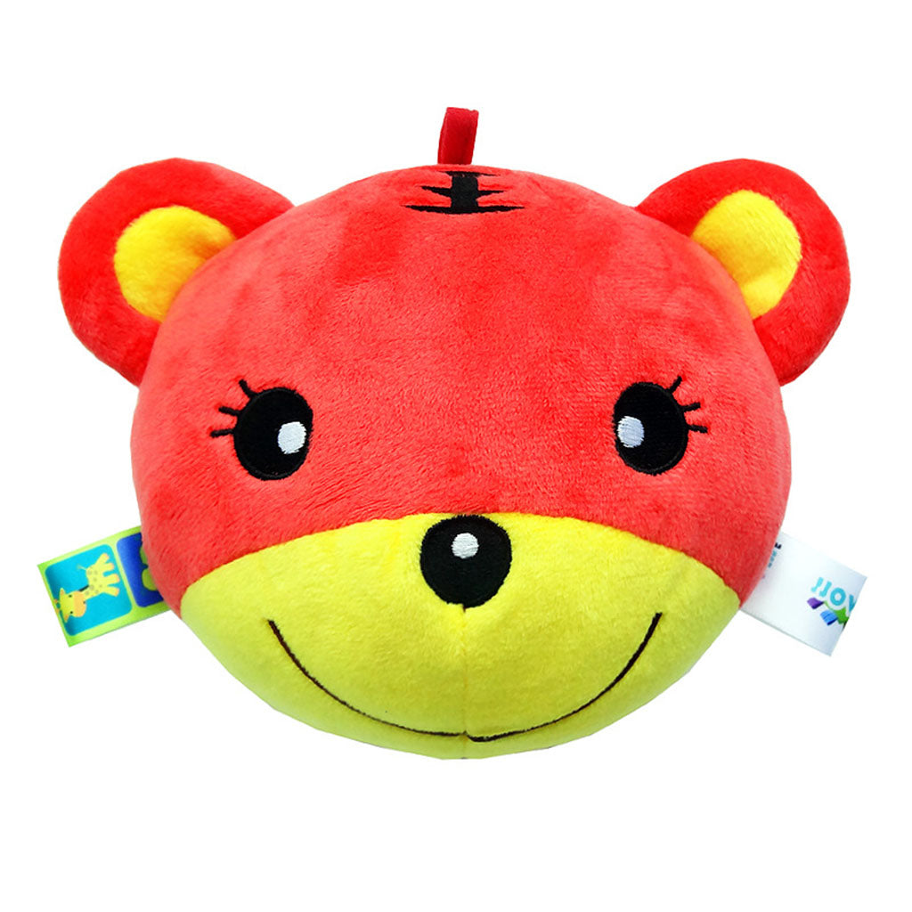 Baby Kids Wrist Hand Bell Rattle Plush Stuffed Educational Toy Tiger