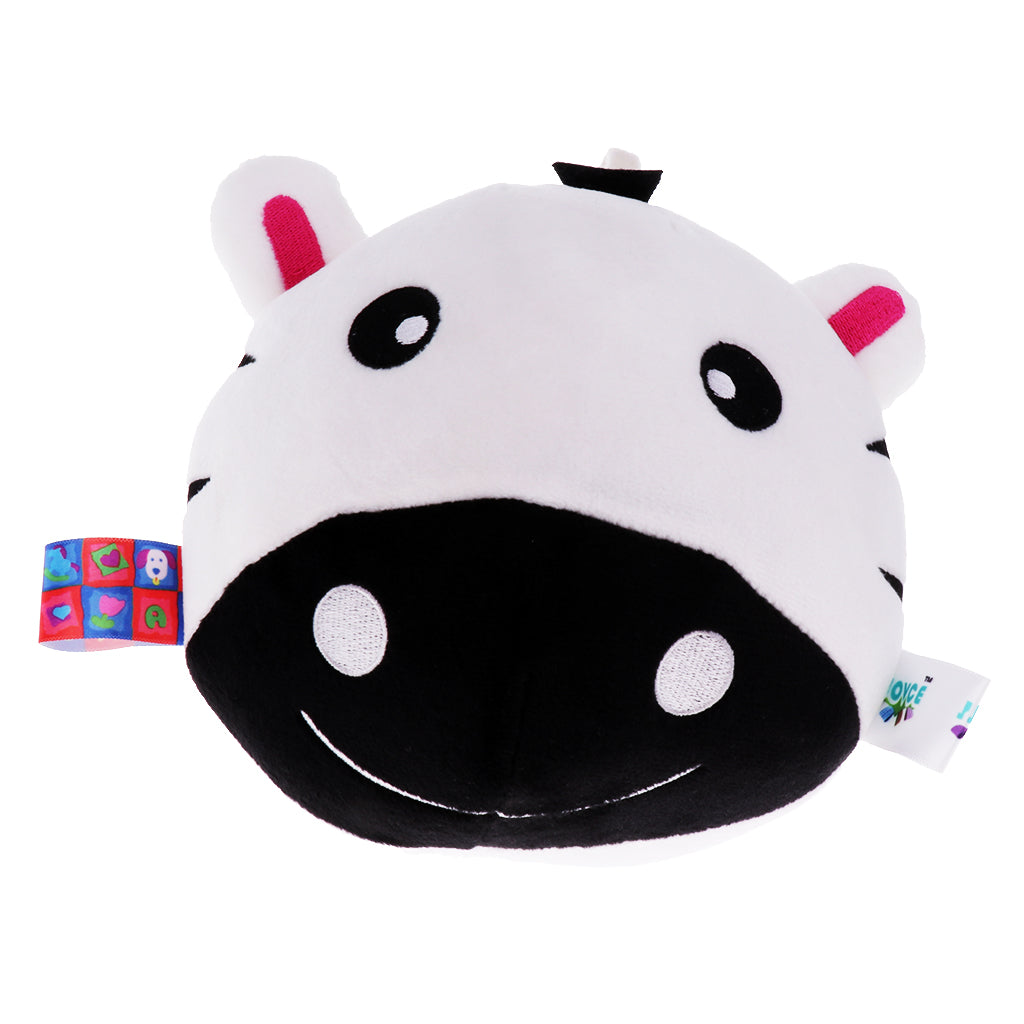 Baby Kids Wrist Hand Bell Rattle Plush Stuffed Educational Toy White cows