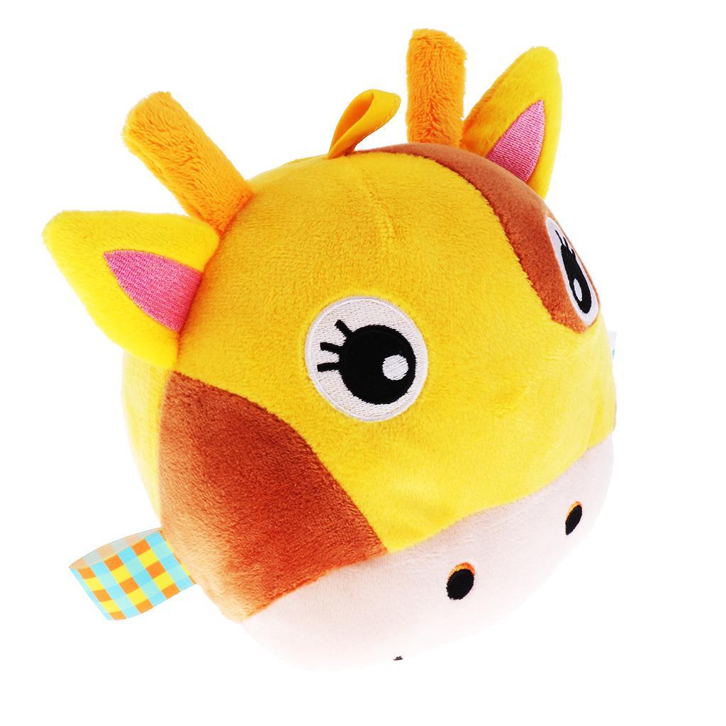 Baby Kids Wrist Hand Bell Rattle Plush Stuffed Educational Toy Fallow deer