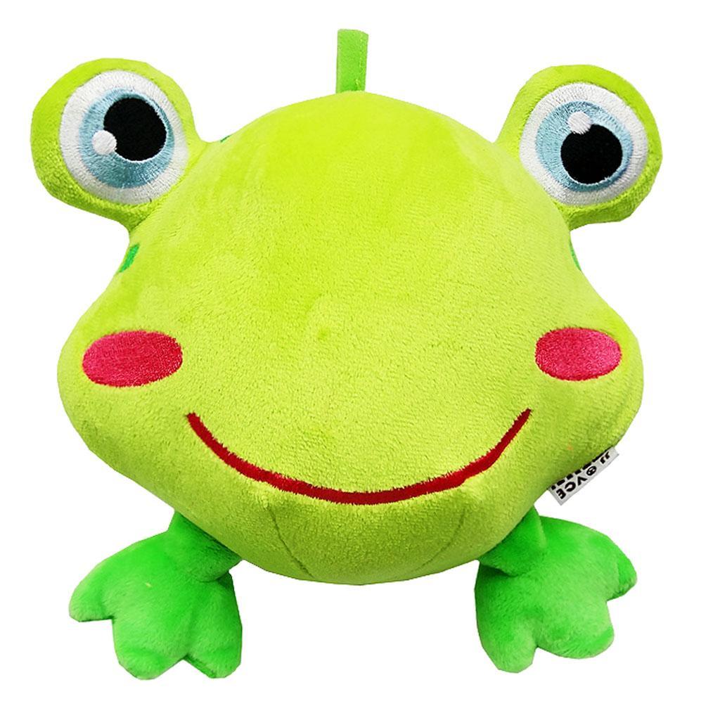 Baby Kids Wrist Hand Bell Rattle Plush Stuffed Educational Toy Frog