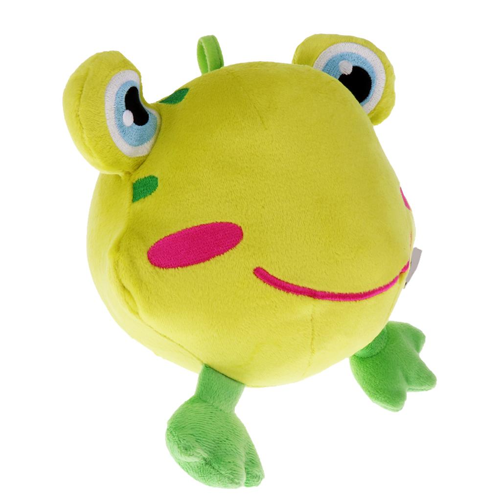 Baby Kids Wrist Hand Bell Rattle Plush Stuffed Educational Toy Frog