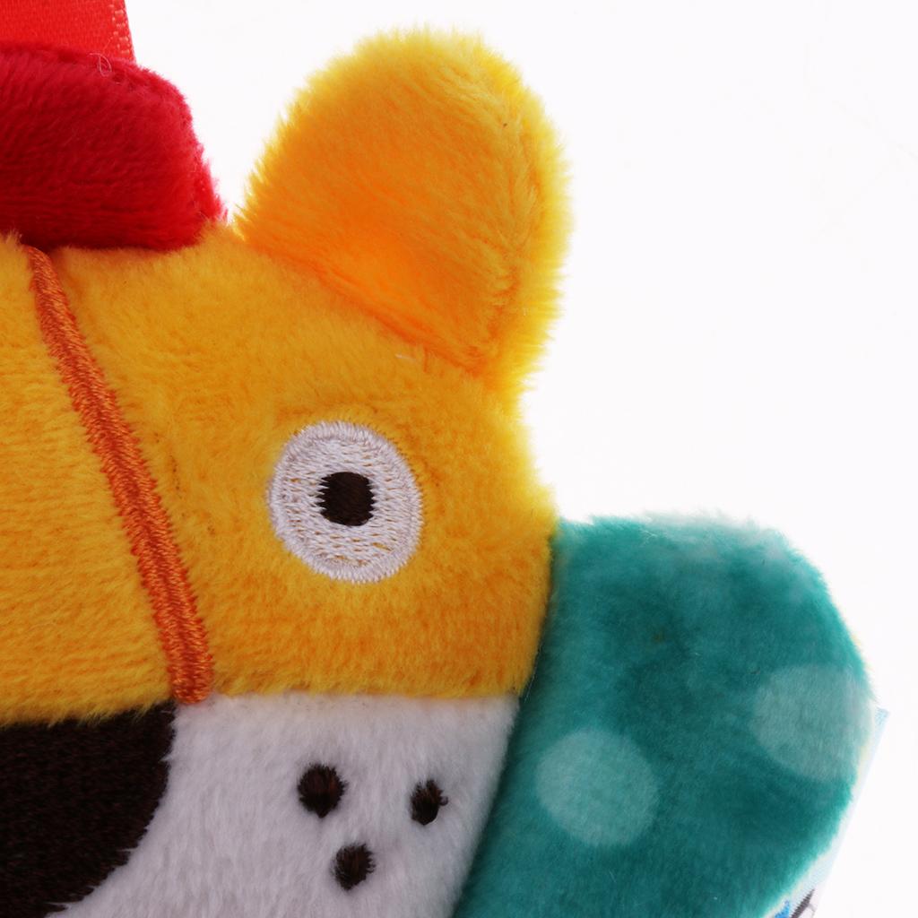 Baby Wrist Hand Bell Rattle Soft Plush Stuffed Educational Toy Lion