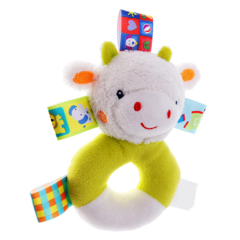 Baby Wrist Hand Bell Rattle Soft Plush Stuffed Educational Toy Sheep