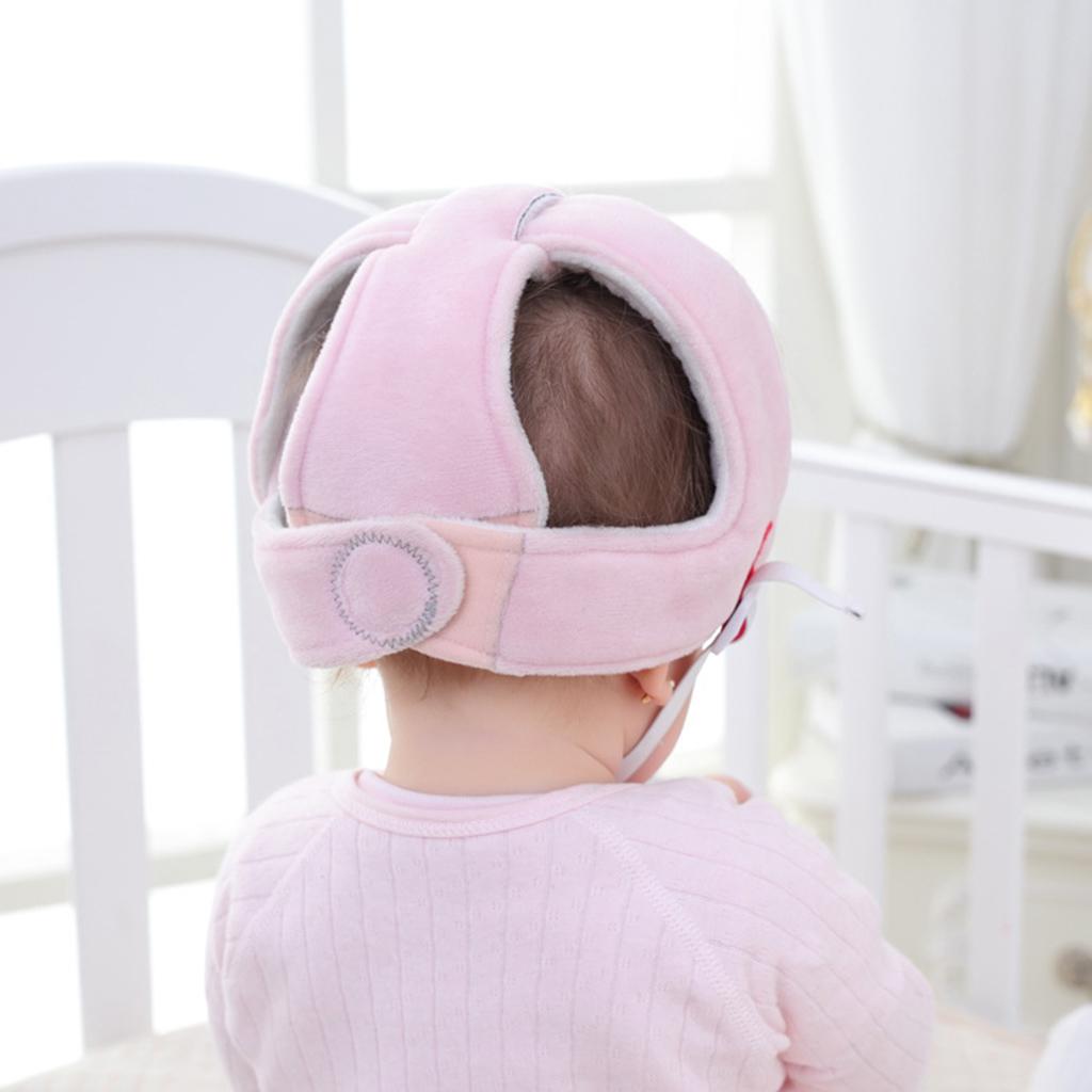 Baby Infant Adjustable Safety Headguard Protective Harnesses Cap Pink