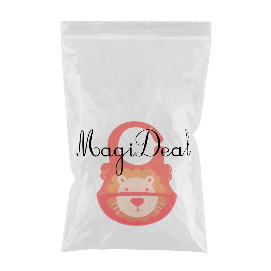 Baby Kid Washable Silicone Feeding Bib Adjustable Bib New Red Lion