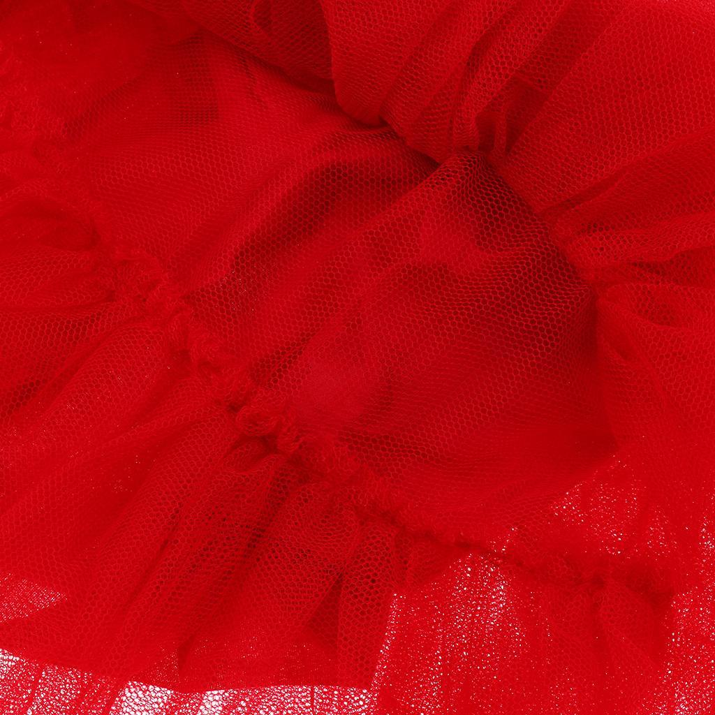 Baby Girls Lace Princess Wedding Pageant Party Birthday Dress 2T Red
