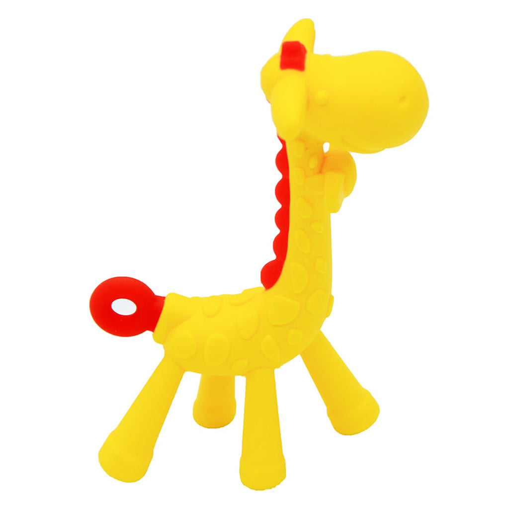 Baby BPA Free Silicone Giraffe Teething Necklace Nursing Teether Yellow