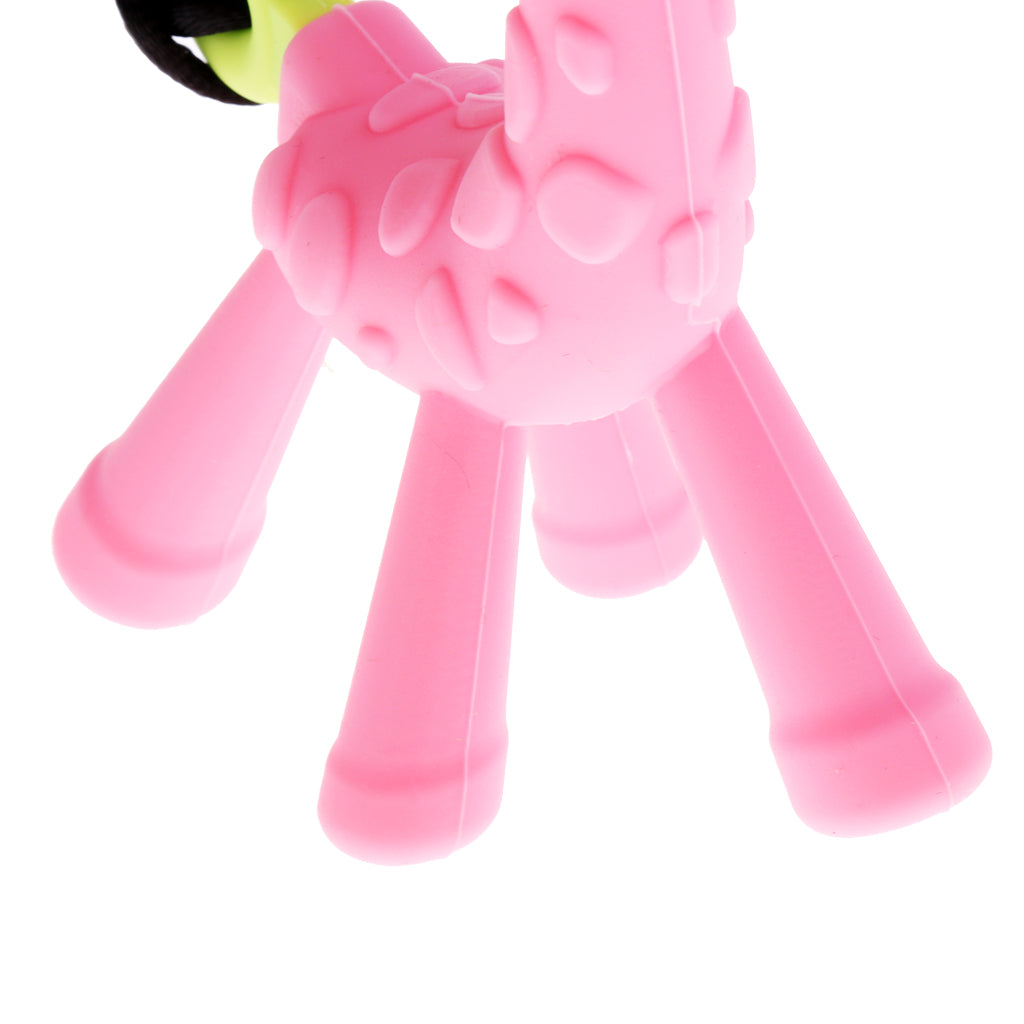 Baby BPA Free Silicone Giraffe Teething Necklace Nursing Teether Pink