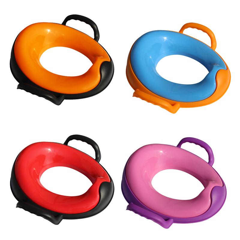 Kids Comfortable Soft Padded Cover Toilet Seat Training Toddler Orange