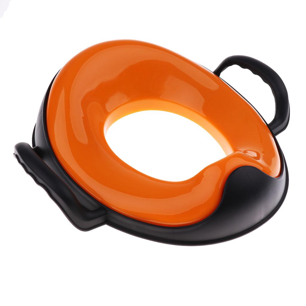 Kids Comfortable Soft Padded Cover Toilet Seat Training Toddler Orange