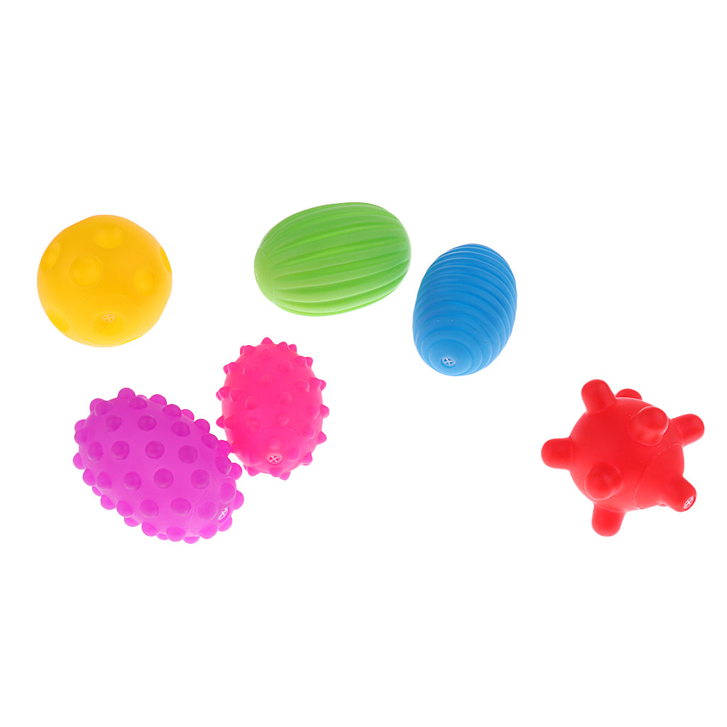 Soft Textured Sensory Balls for Baby Toddlers 6 Pcs-1