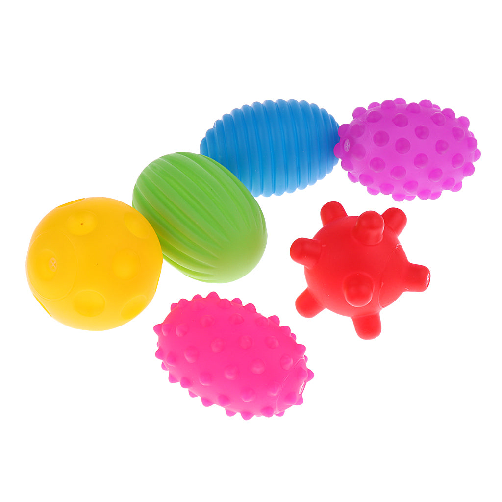 Soft Textured Sensory Balls for Baby Toddlers 6 Pcs-1