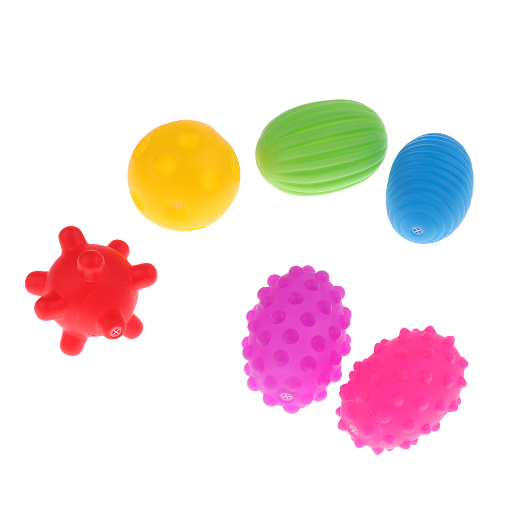 Soft Textured Sensory Balls for Baby Toddlers 6 Pcs-1